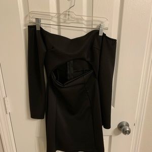 Black off the shoulder mini